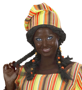 Barva na obličej - hnědá karnevalová kosmetika