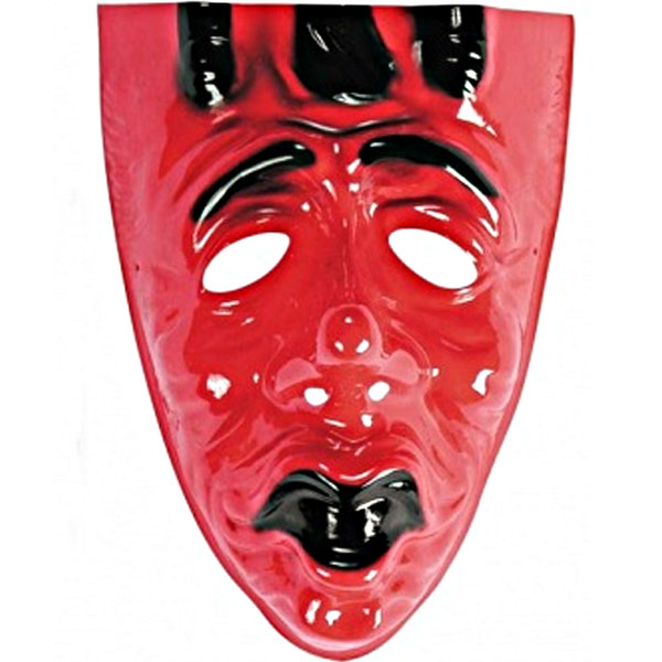 Plastová maska legračního čerta s velkým nosem