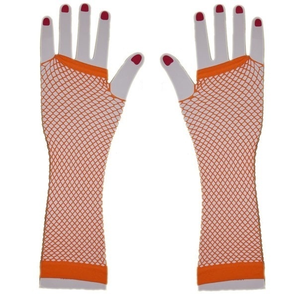 Dámské síťované rukavice - oranžové