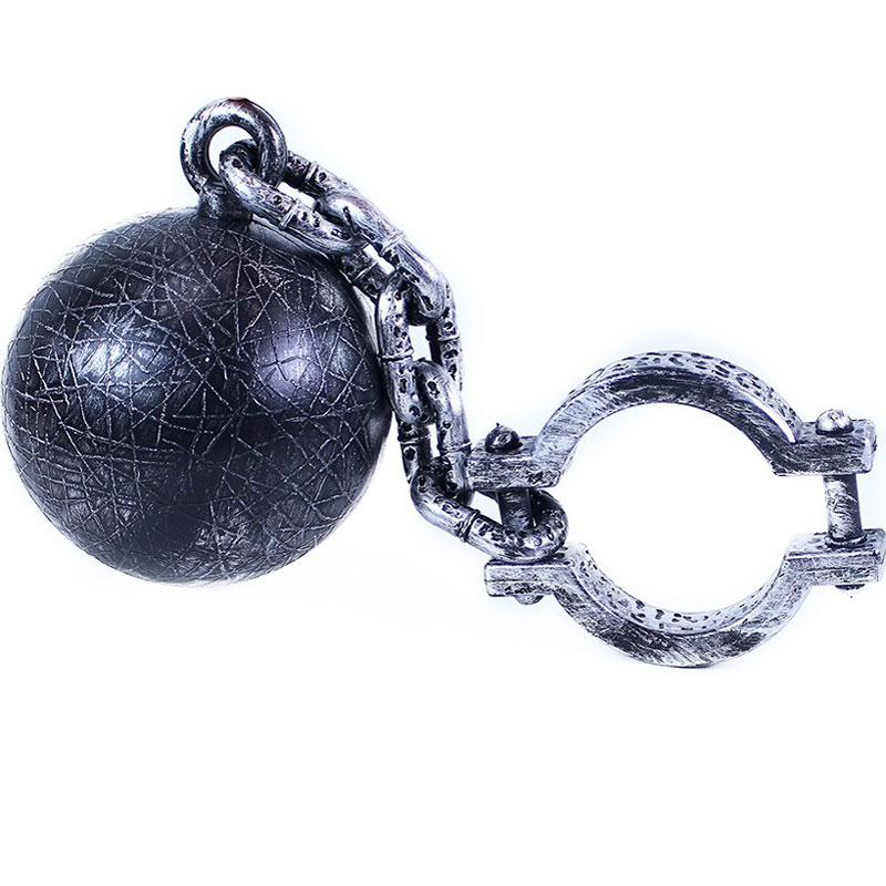 Vězeňská koule na nohu s řetězem