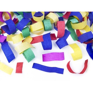 Vystřelovací konfety v tubě - barevné pásky