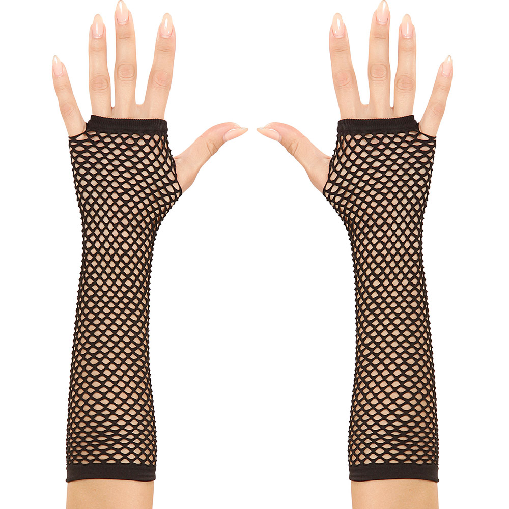 Dámské rukavice síťované - černé