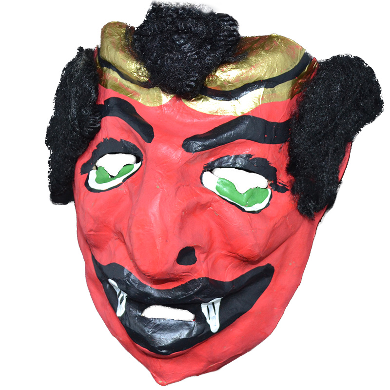 Papírová maska pro dospělé - Červený čert