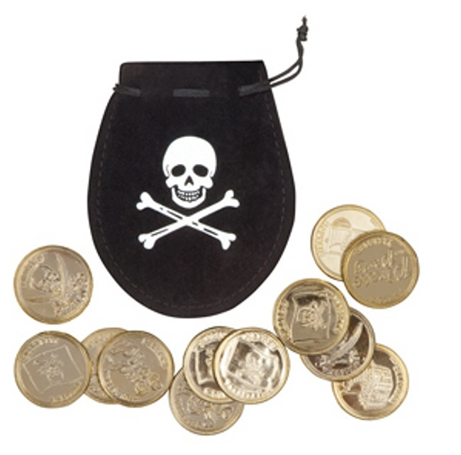 Pirátský váček s 12 mincemi