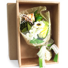 Mýdlová kytice v dárkové krabici - Zelená