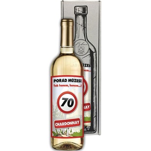 Dárkové víno k 70. narozeninám bílé