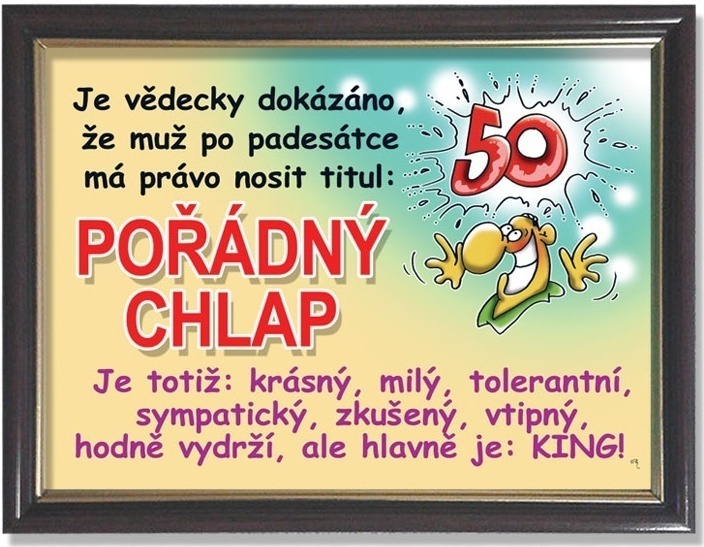 Rámeček k 50. narozeninám - Pořádný chlap