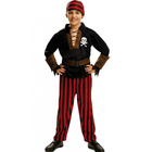 Červenočerný pirátský kostým pro děti