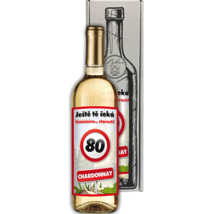 Dárkové víno k 80. narozeninám bílé