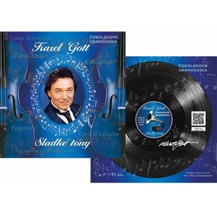 Čokoládová gramofonová deska Karel Gott - modrá