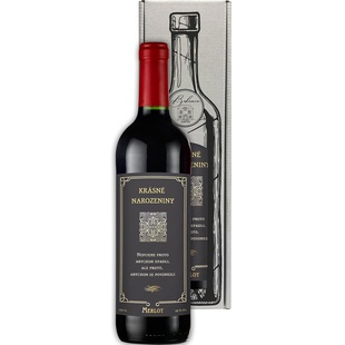 Červené víno Merlot - Krásné narozeniny