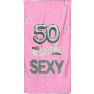Osuška - 50 a stále sexy - růžová