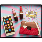 Čokoládový dívčí set - kabelka, mobil, rtěnky