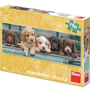 Panoramic puzzle štěňátka 150 dílků