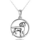 Stříbrný náhrdelník Minet - Pes v kroužku