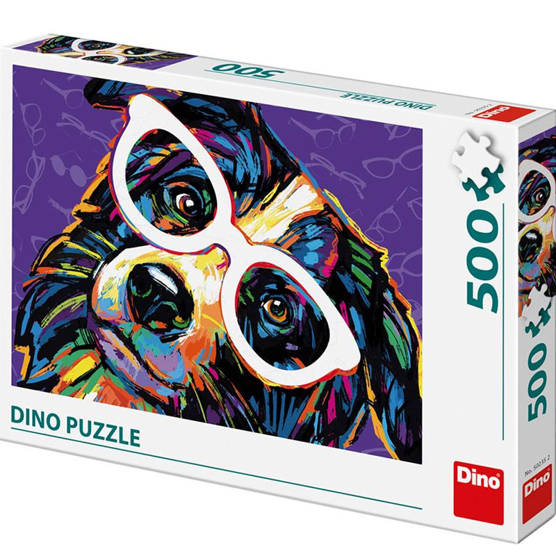 Puzzle 500 dílků - Pes s brýlemi