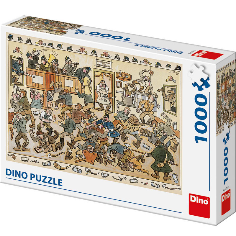 Puzzle 1000 dílků Josef Lada - Rvačka v hospodě