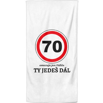 Osuška se značkou 70 - Ty jedeš dál