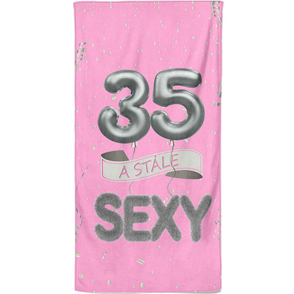 Osuška - 35 a stále sexy - růžová