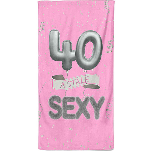 Osuška - 40 a stále sexy - růžová