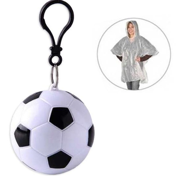 Pláštěnka pončo v přívěšku - fotbalový míč