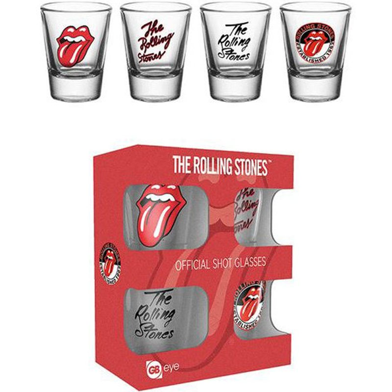 Sklenice štamprle The Rolling Stones - Set 4 kusů