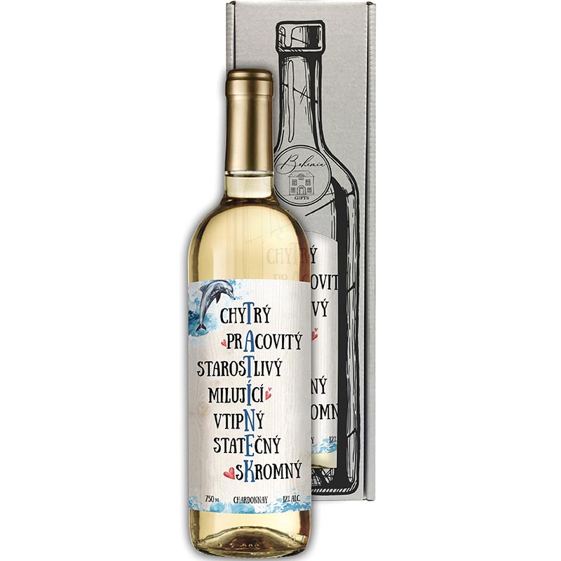 Dárkové víno Chardonnay - Tatínek