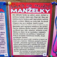 Vtipná cedule - Návod na použití manželky