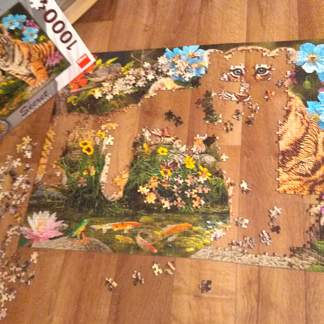 Puzzle 1000 dílků - Tygříci