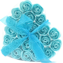 Sada 24 mýdlových květů - Modré růže