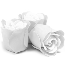 Mýdlové květy bílé 3 ks