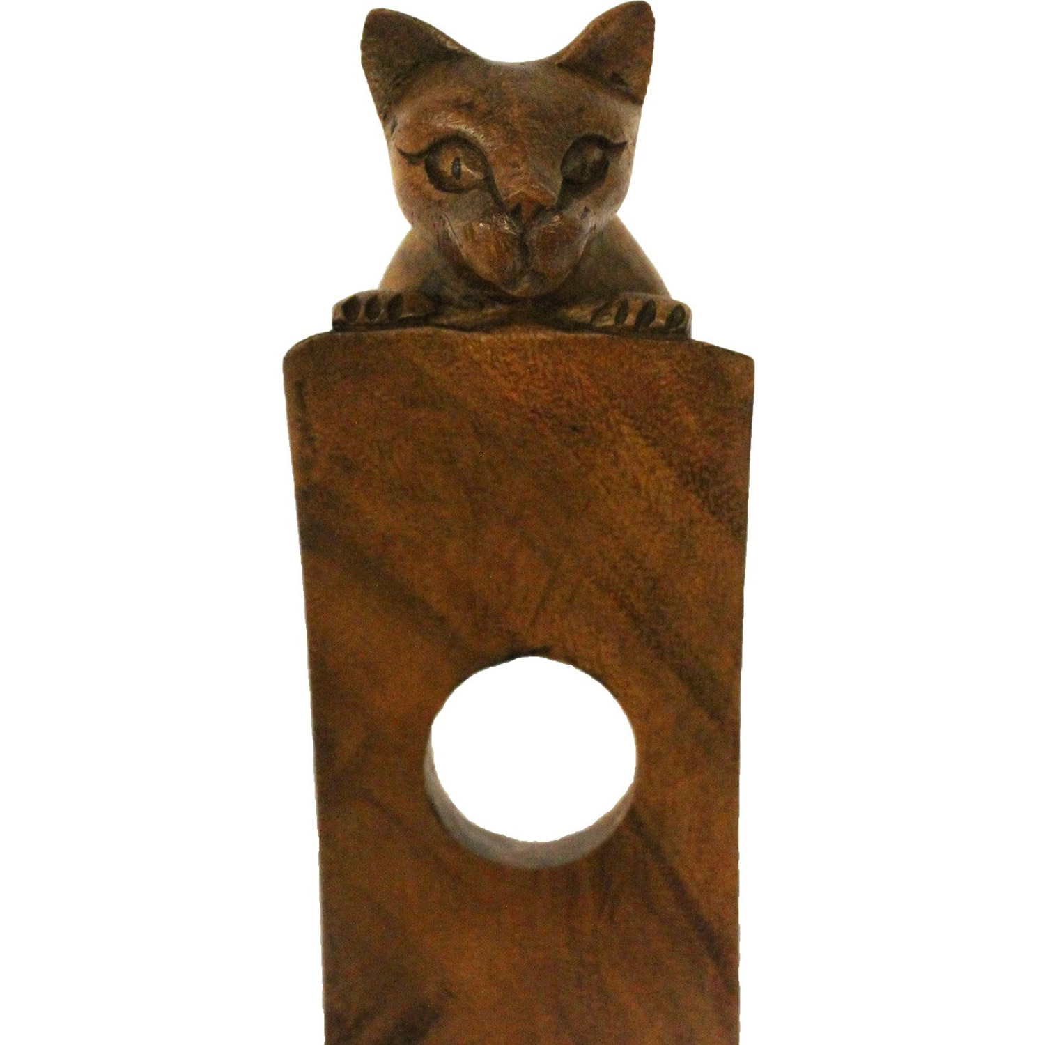 Dřevěný stojan na víno - Kočka