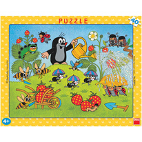 Dětské puzzle 40 dílků - Krtek v jahodách