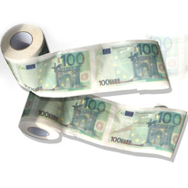 Toaletní papír 100 Euro
