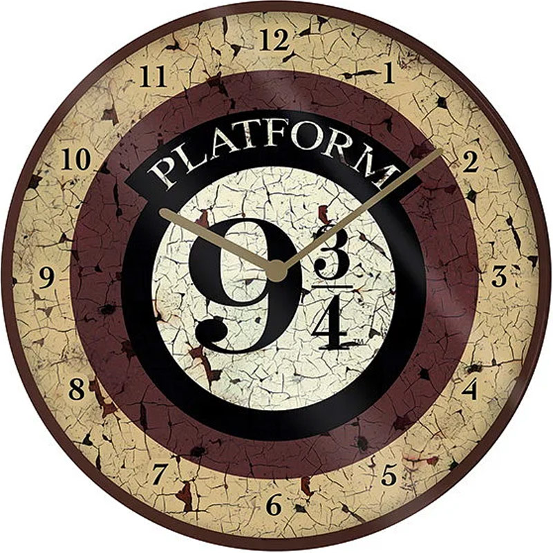 Nástěnné hodiny Harry Potter - Nástupiště 9 a 3/4