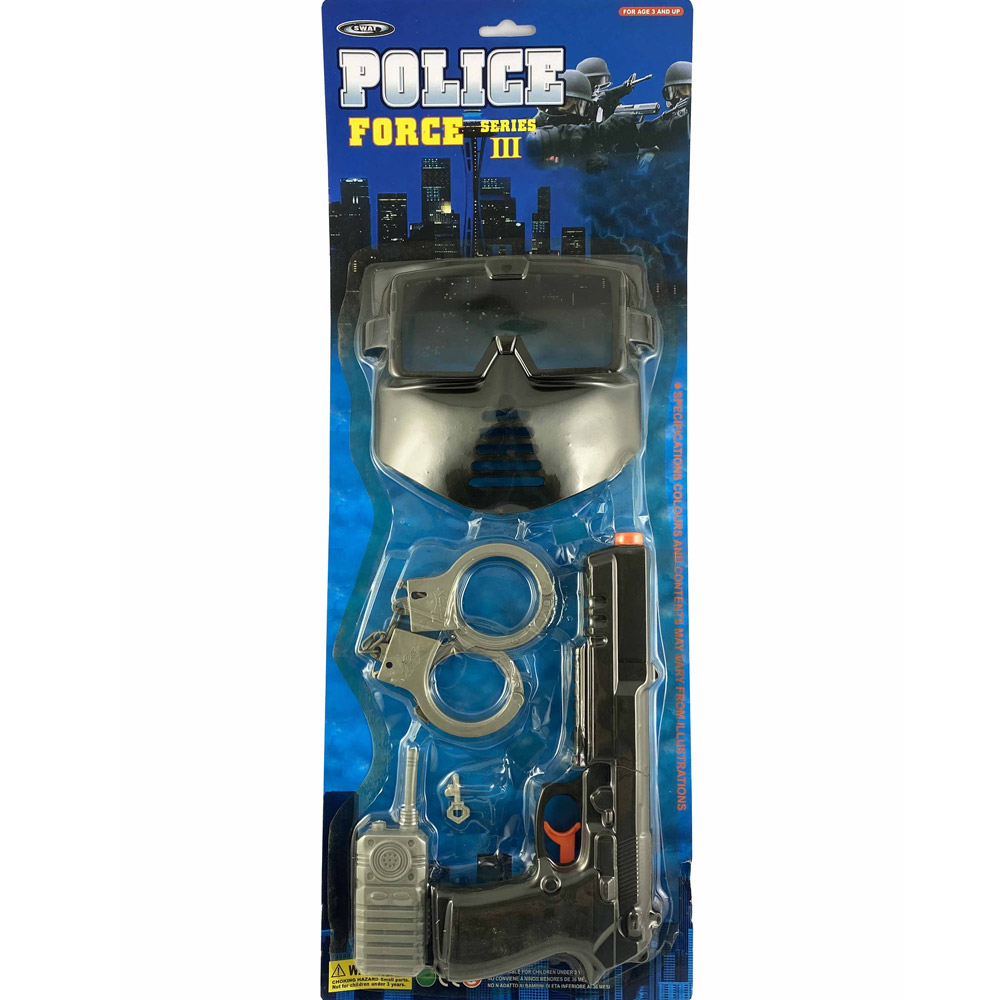 Policejní sada s pistolí a maskou