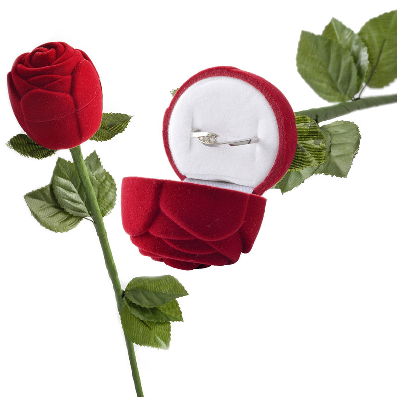 Krabička na šperk - Růže bordó
