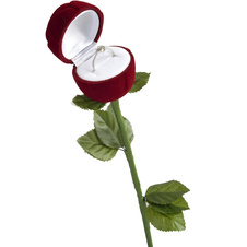 Krabička na šperk - Růže bordó