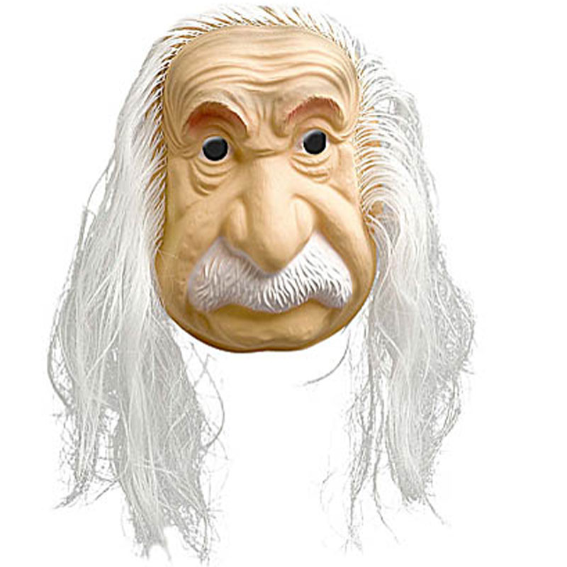 Plastová maska s vlasy - Albert Einstein