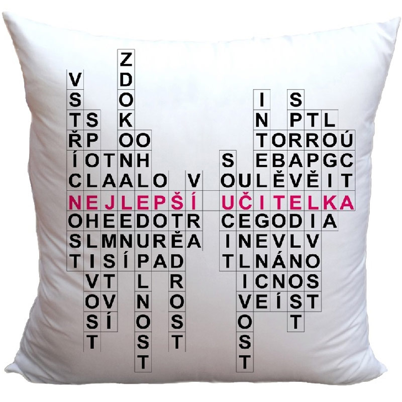 Polštářek - Učitelka v doplňovačce