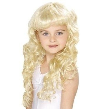 Paruka dětská Princezna - dlouhé blond kudrnaté vlasy