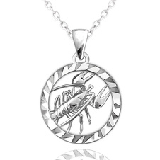 Stříbrný náhrdelník Minet Zodiac znamení RAK