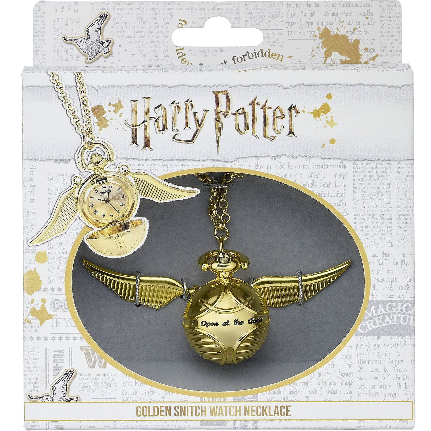 Náhrdelník s hodinkami Harry Potter - Zlatonka