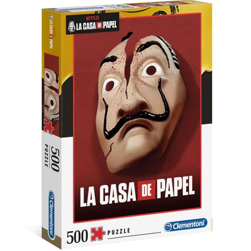 Puzzle La Casa De Papel Papírový dům - Mask 500 dílků