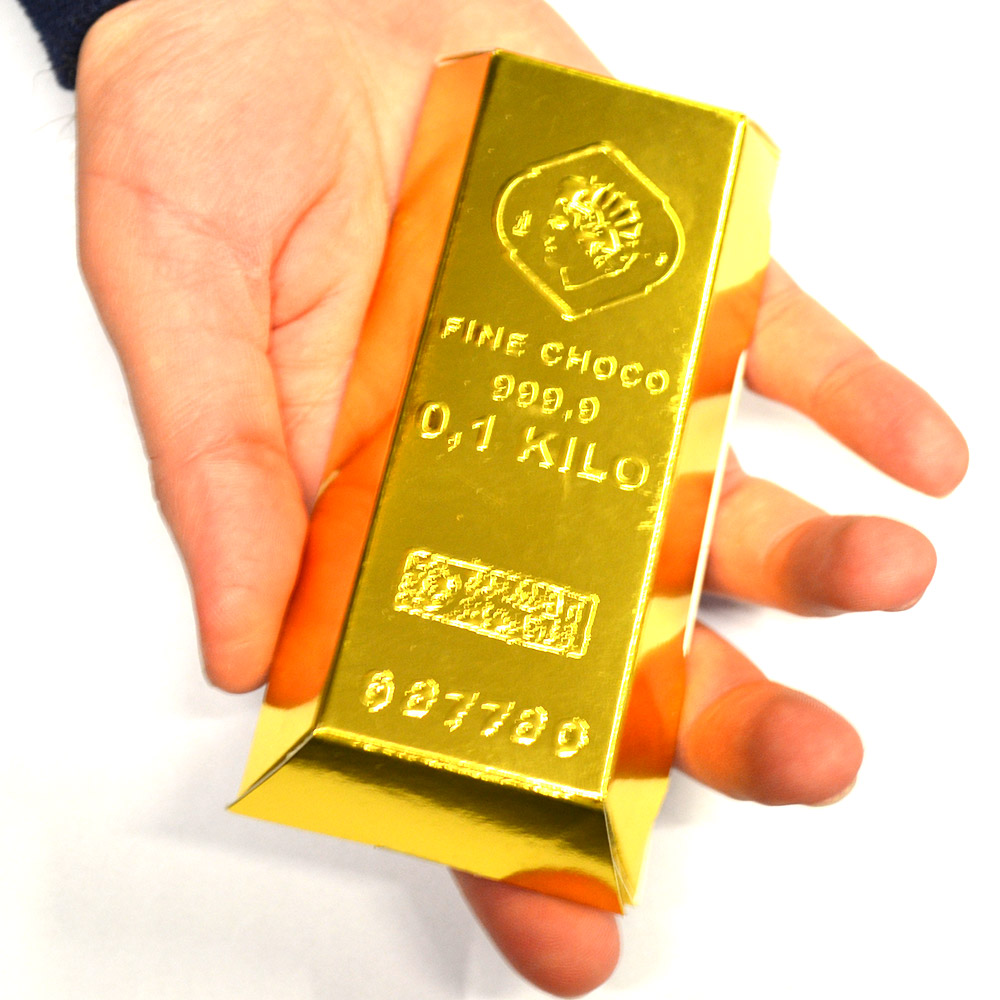 Zlatá cihla z hořké čokolády 100g