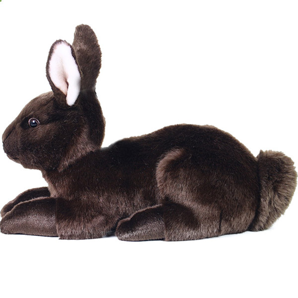 Plyšový králík hnědý ležící 36 cm