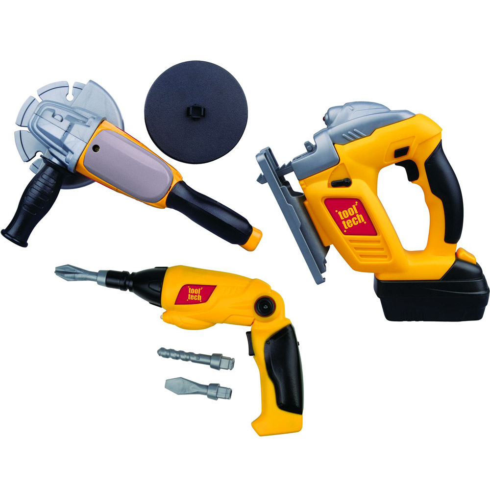 Set nářadí 3 ks plast na baterie se zvukem a světlem