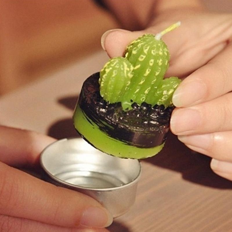 Kaktusové svíčky - Dárkové balení 6 ks