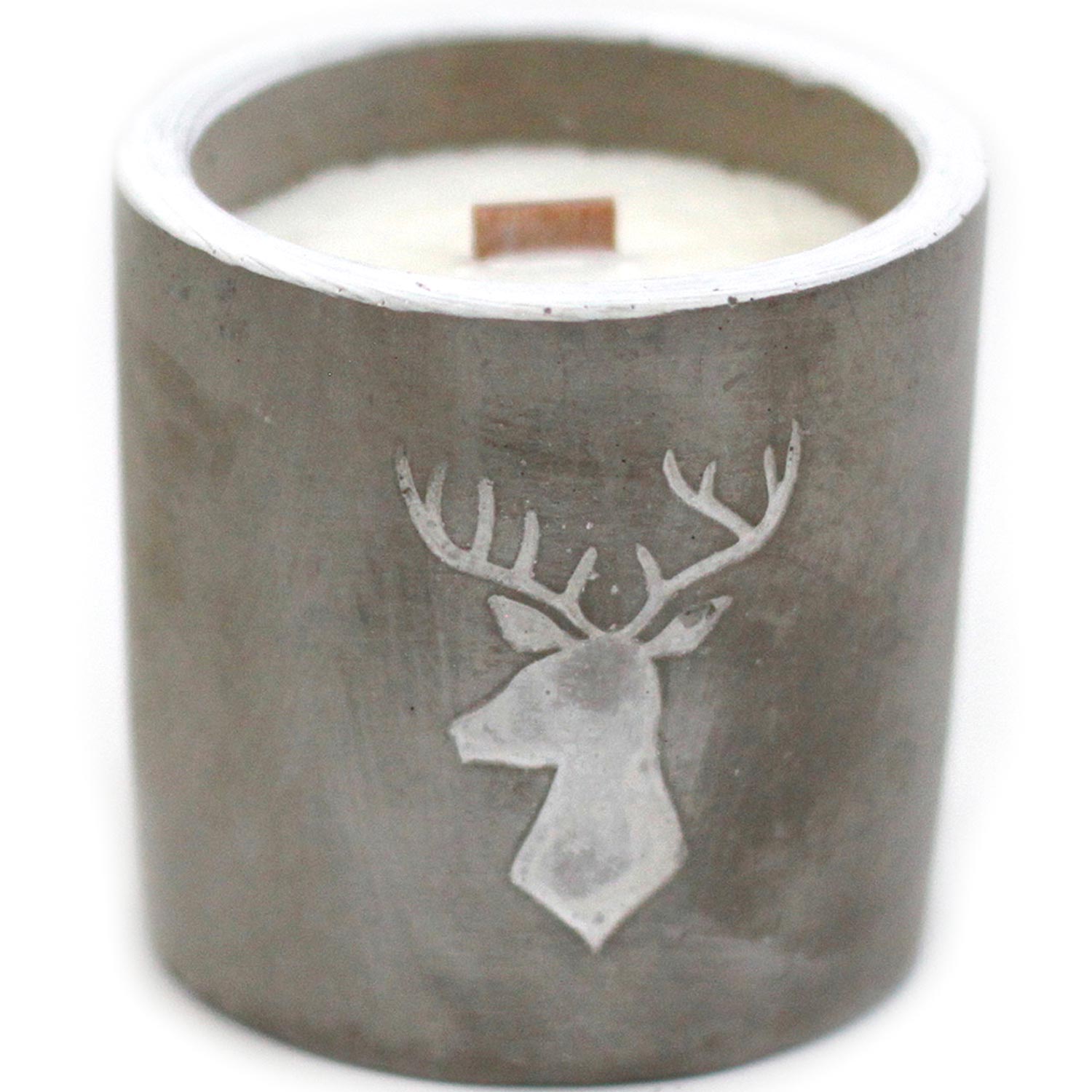 Sojová svíčka v betonu - Hlava jelena