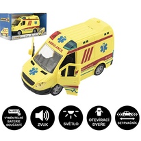 Auto ambulance na setrvačník se zvukem a světlem